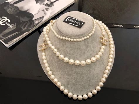 chanel replica necklace|chanel knockoff pearl necklace.